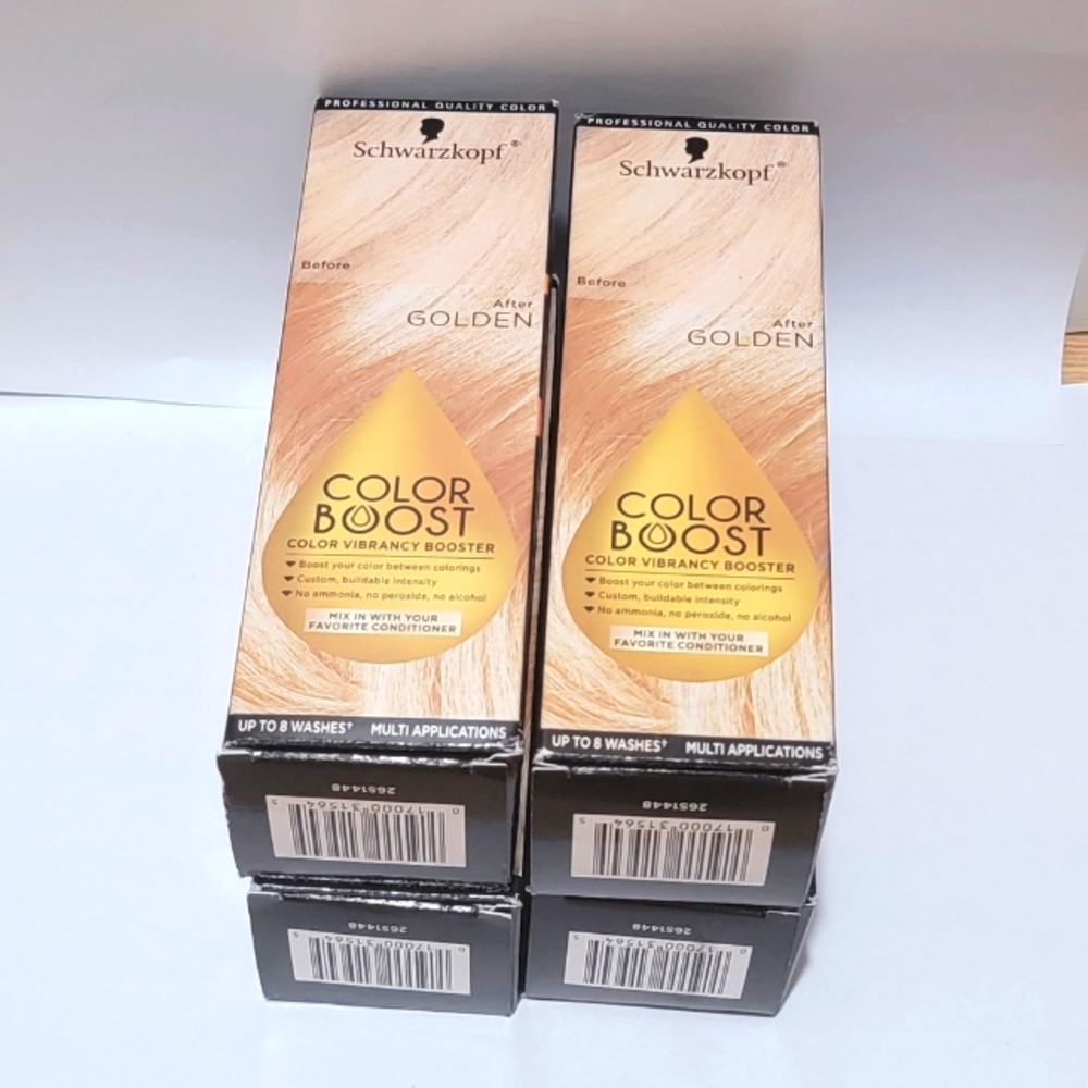 Lot of 4 chwarzkopf Color Boost Color Vibrancy Booster Golden